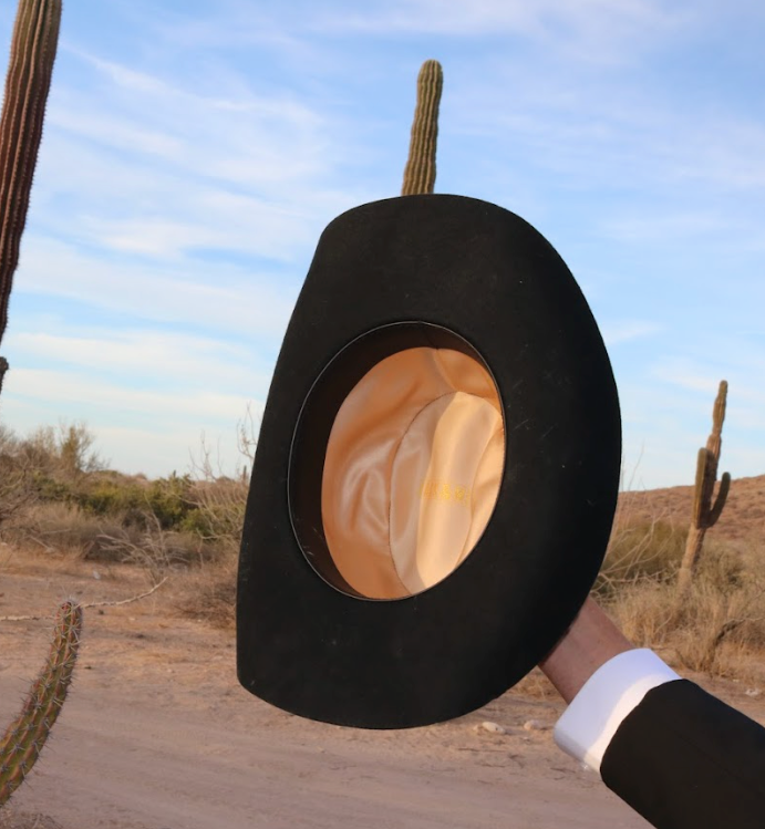 Luxury Cowboy Hat Bundle – 5 Black Western Cowboy Hats- The Cash | Sleek Satin-Lined Cattleman | Elegant Modern Cowboy Style for Men