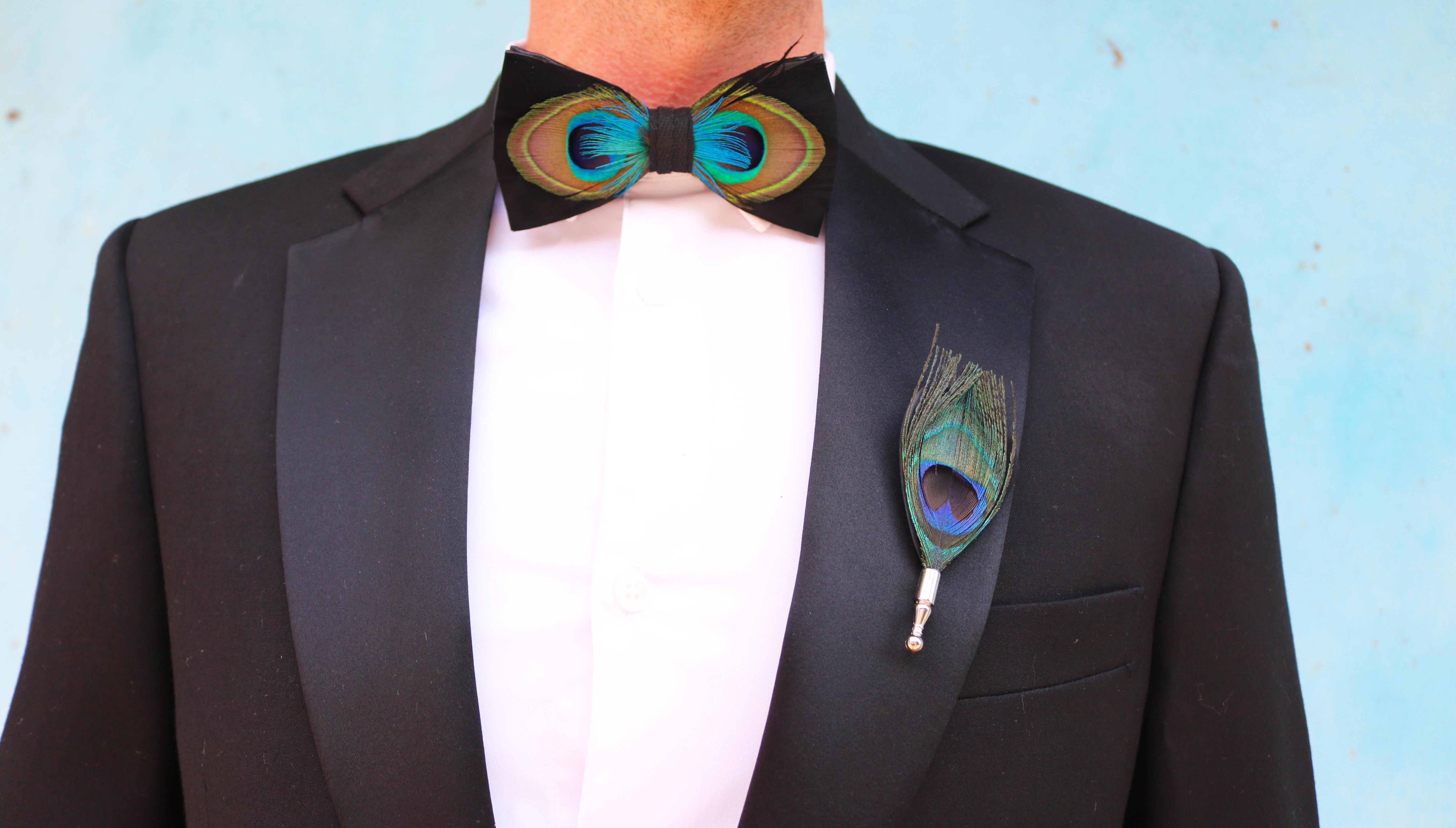 The Pete- Feather Bow Tie - Jack and Miles