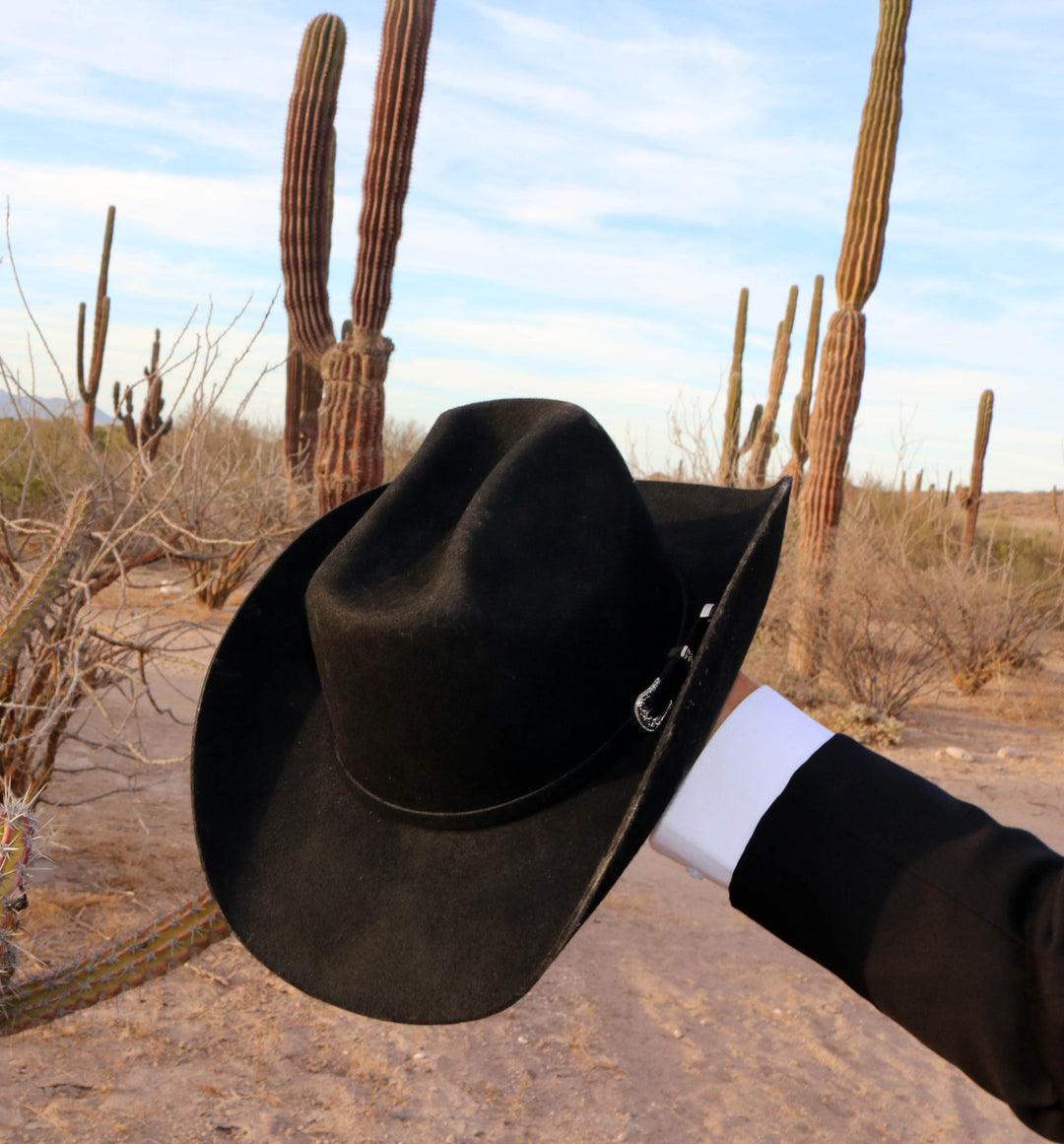 Luxury Cowboy Hat Bundle – 5 Black Western Cowboy Hats- The Cash | Sleek Satin-Lined Cattleman | Elegant Modern Cowboy Style for Men