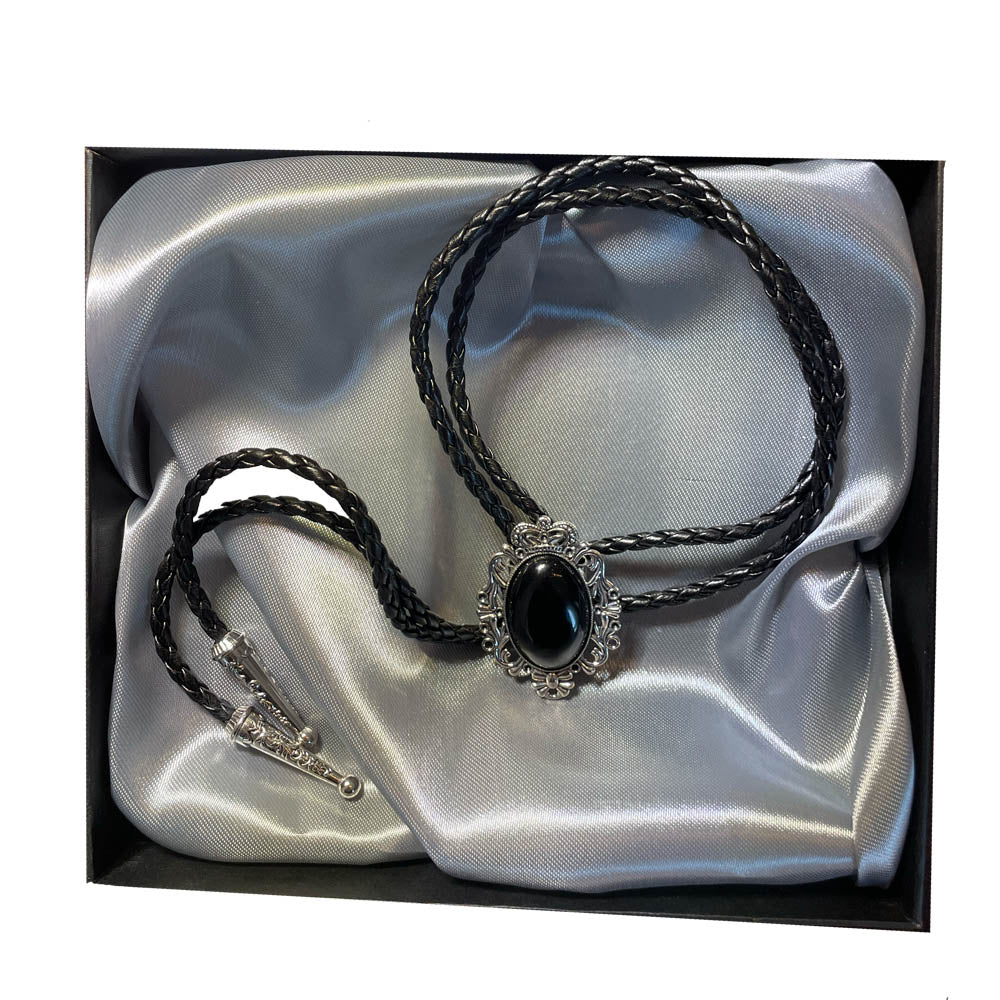 The Obsidian Stone -Bolo Tie and Gift Box