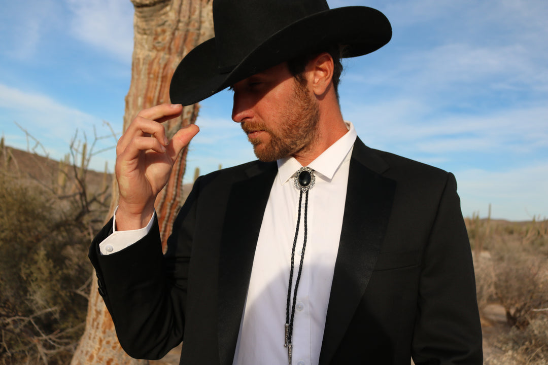 The Obsidian Stone -Bolo Tie and Gift Box