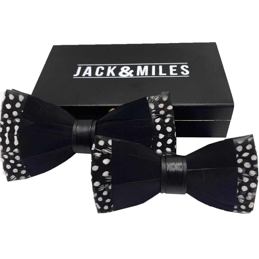 Jameson Adult and Kid Feather Tie Set - Jack and Miles