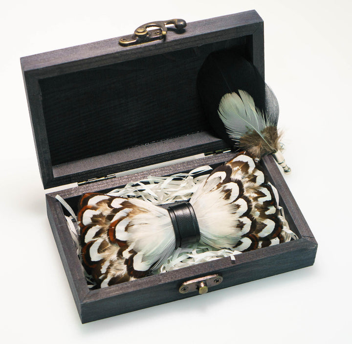 The Lincoln- Feather Bow Tie - Jack and Miles