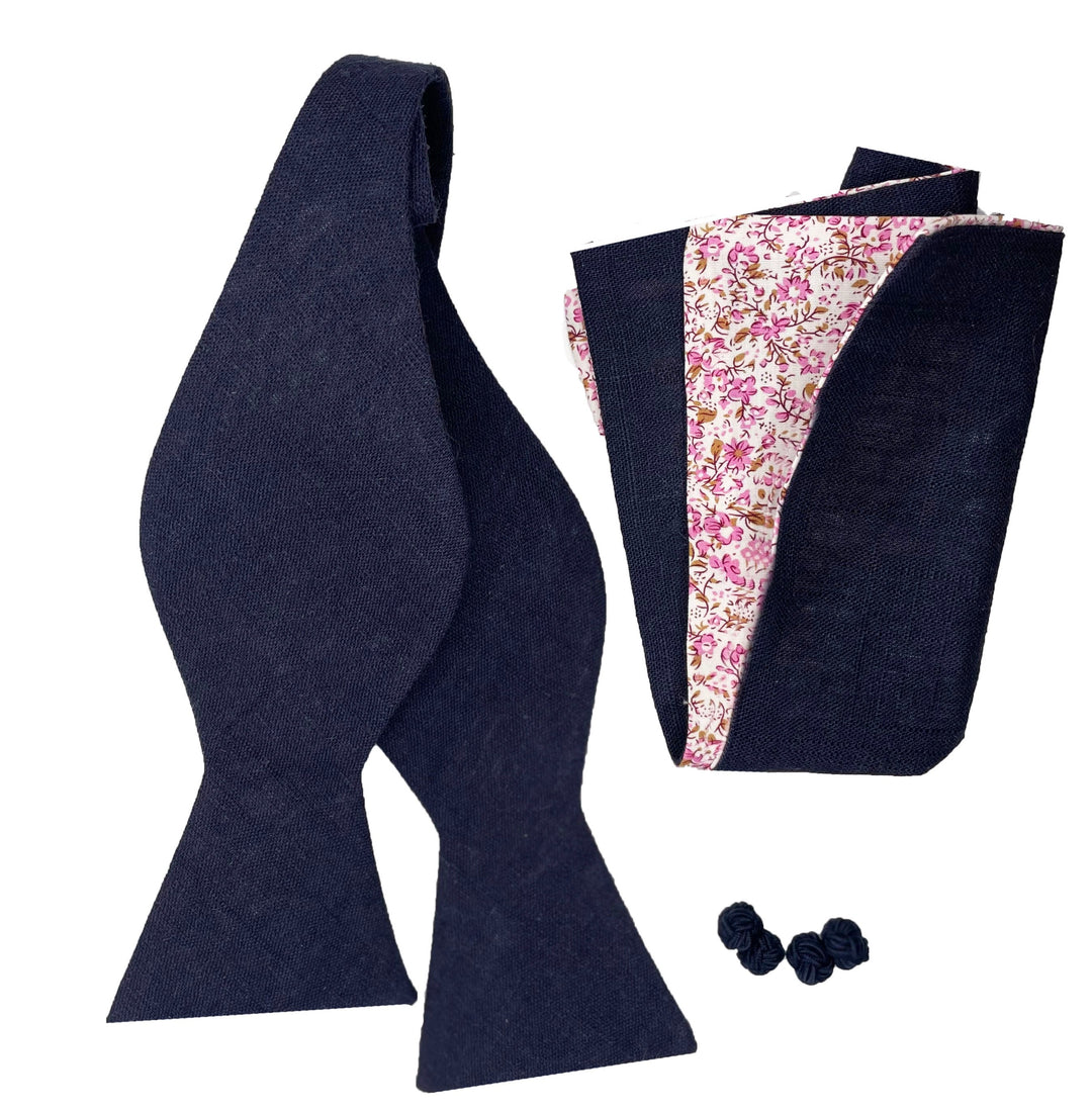 The Navy Bow Tie Set - Jack and Miles