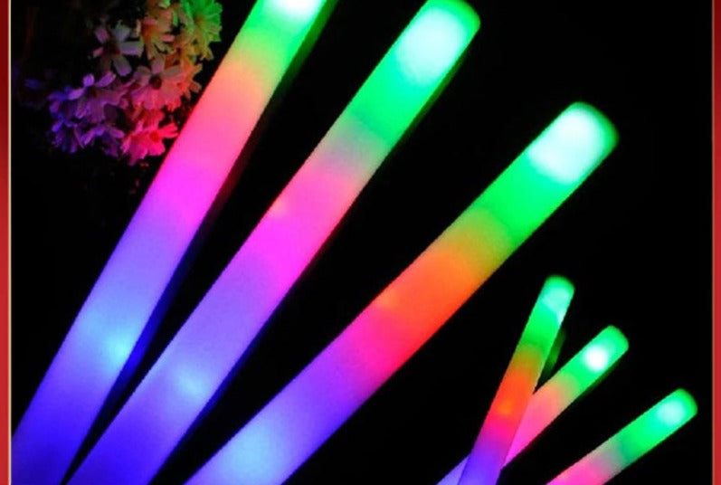 Vinsot 200 Pcs Light Up Foam Sticks Led Foam Glow Sticks Bulk with