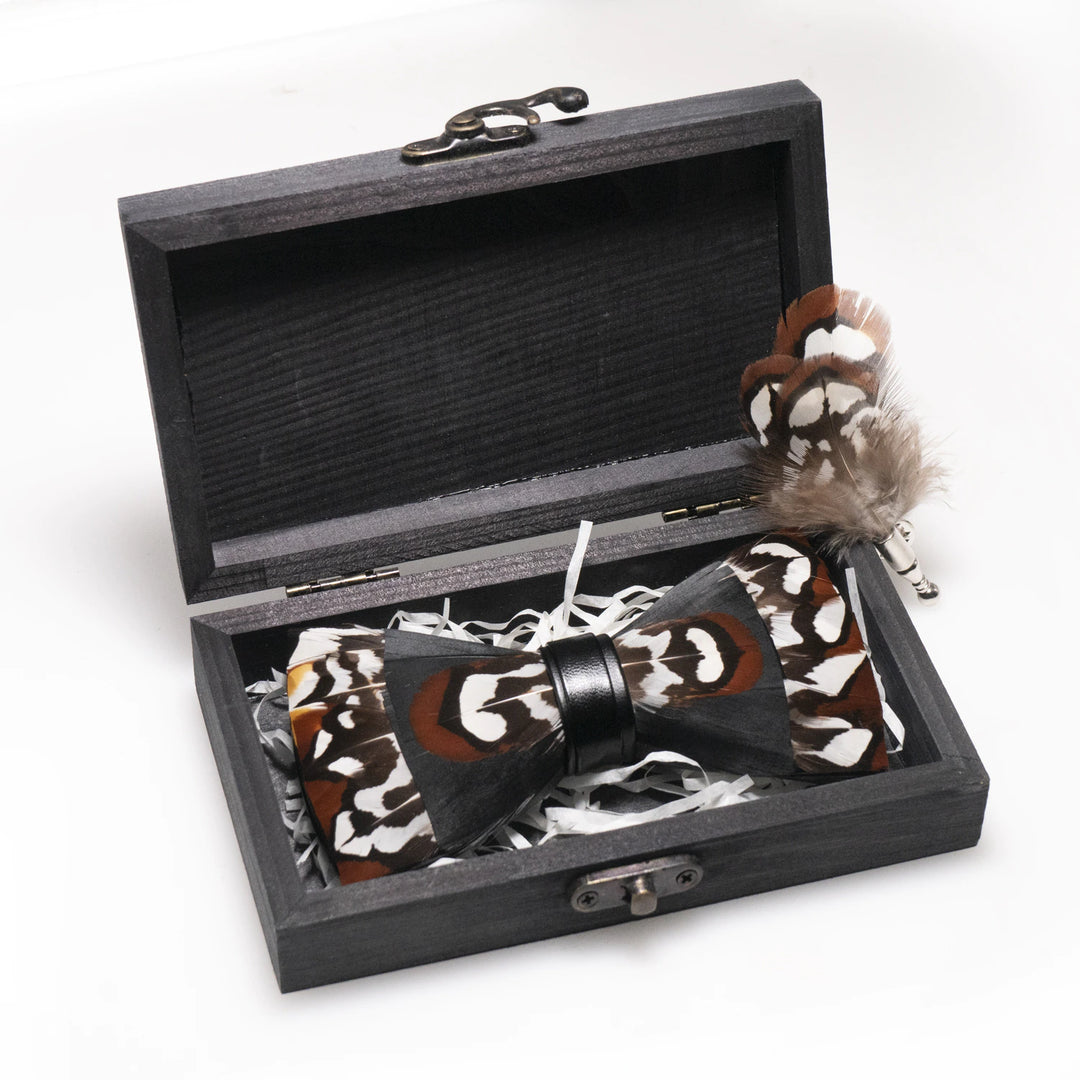 The Sequoia- Feather Bow Tie - Jack and Miles