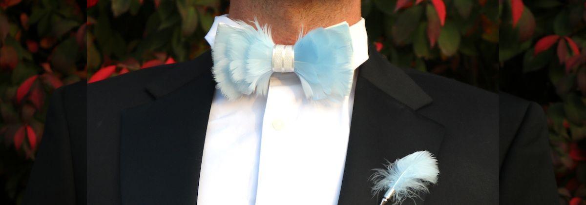 Feather Bow Ties