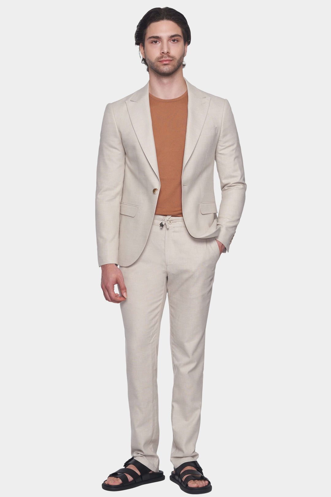 The Bespoke Suit (Beige) - Jack and Miles 