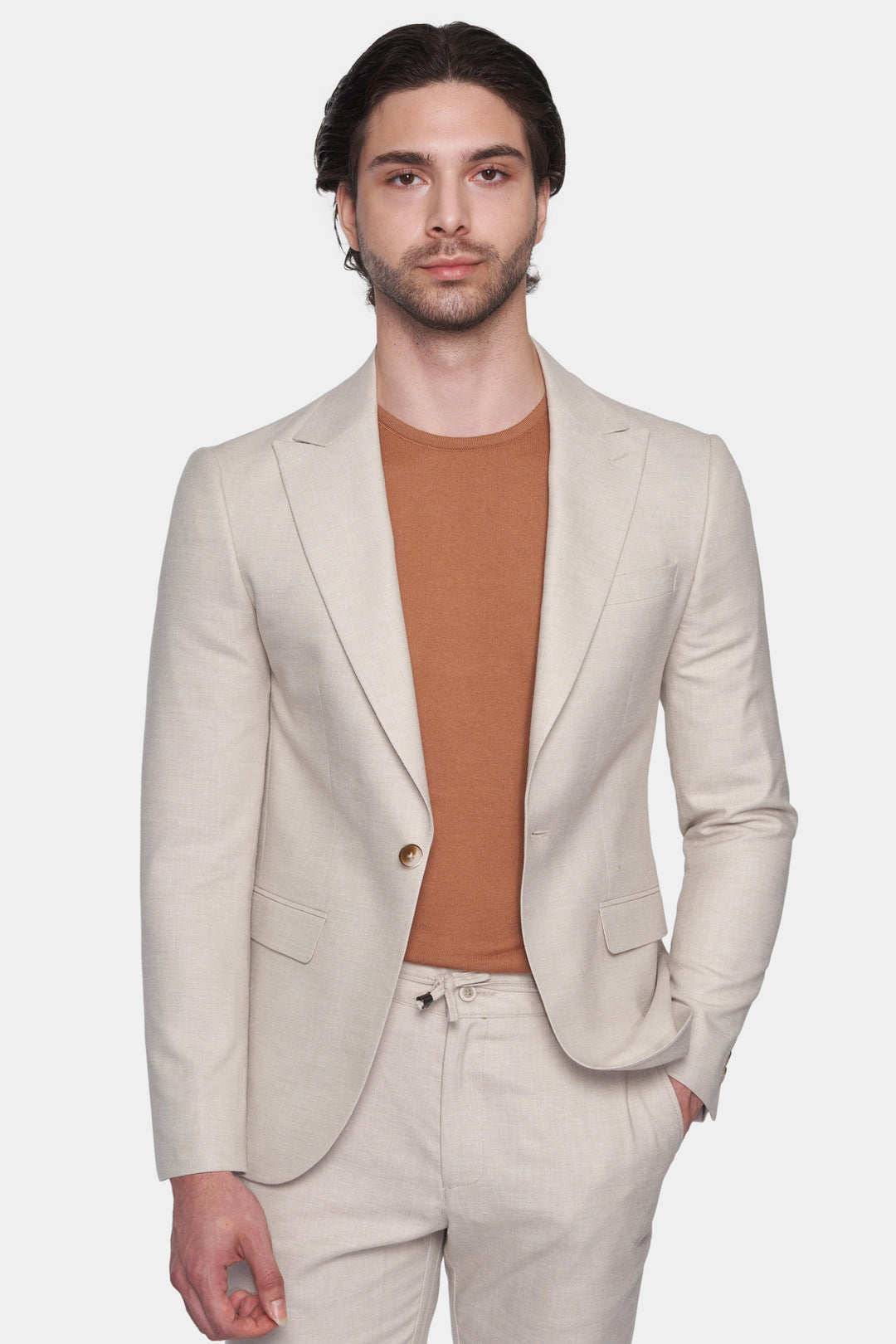 The Bespoke Suit (Beige) - Jack and Miles 