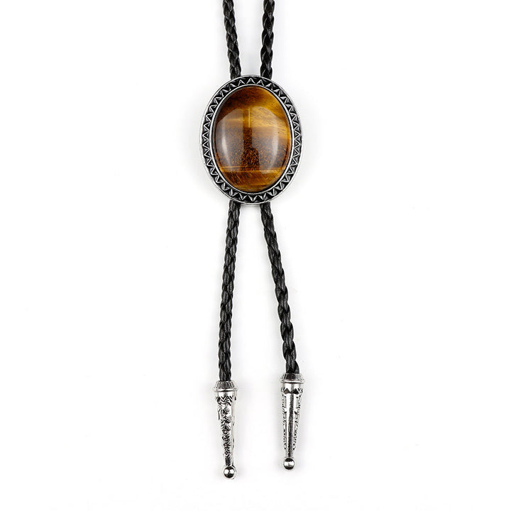 The Tiger Eye Stone bolo tie and gift box