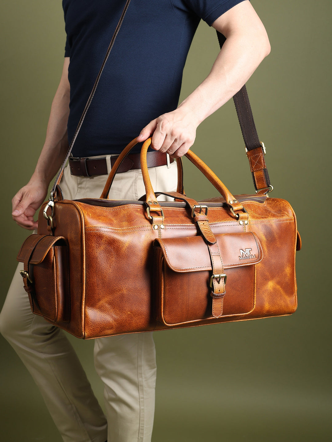 Berlin Leather Weekender Duffle Bag - Jack and Miles 