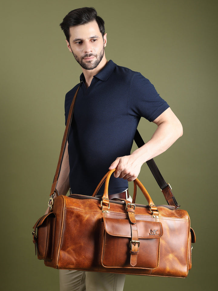 Berlin Leather Weekender Duffle Bag - Jack and Miles 