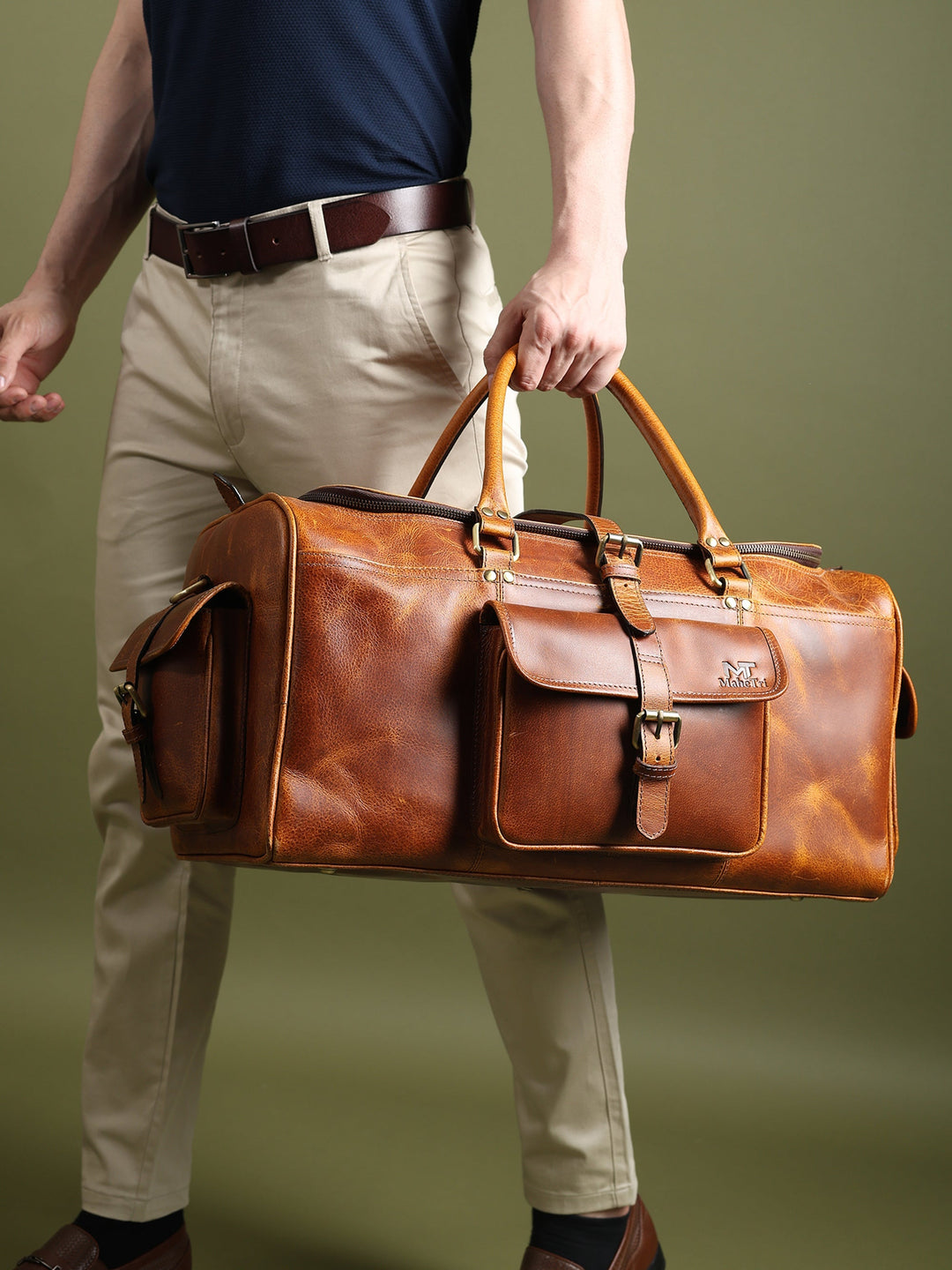 Berlin Leather Weekender Duffle Bag - Jack and Miles 