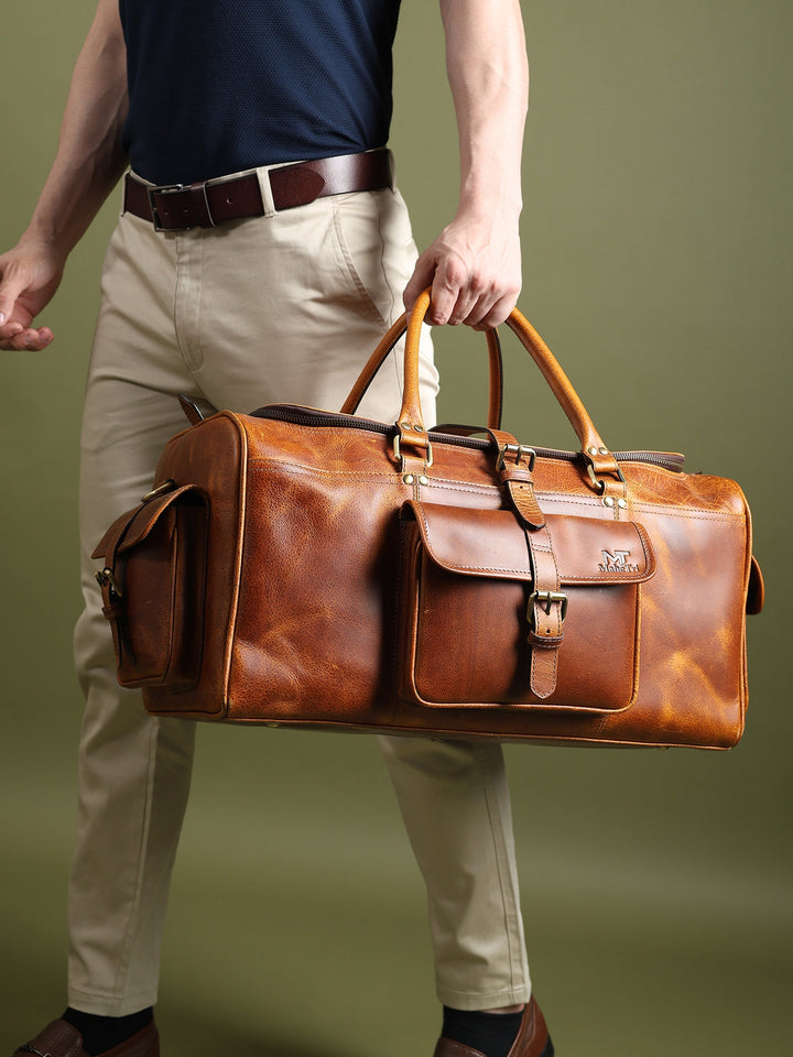Berlin Leather Weekender Duffle Bag - Jack and Miles 