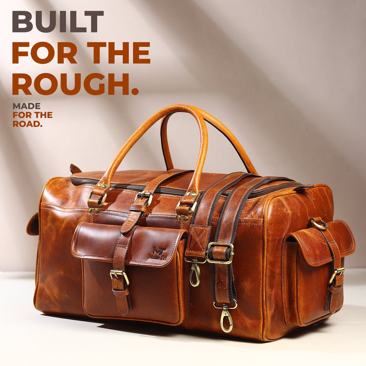 Berlin Leather Weekender Duffle Bag - Jack and Miles 