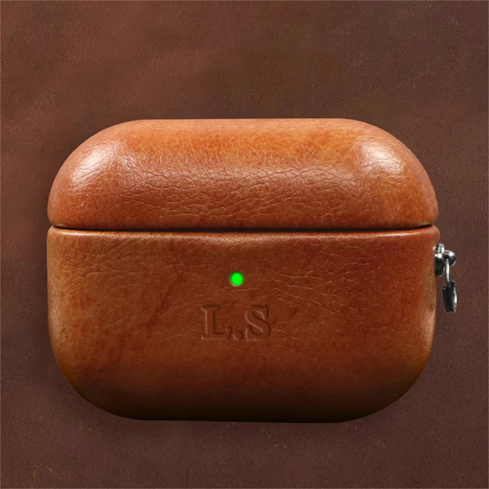 Custom Leather Air Pod Case Holder Gift