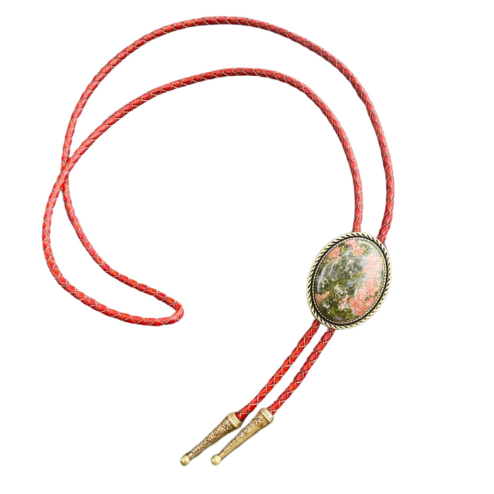 The Zion – Earthy Unakite Jasper Bolo Tie