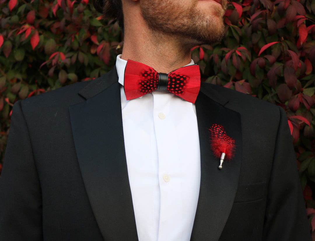 The Jaxon- Feather Bow Tie - Jack and Miles 