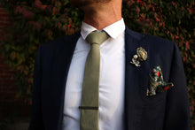 Load image into Gallery viewer, Sage (solid) and Floral Sage Tie and Sock Groom Set - Jack and Miles 