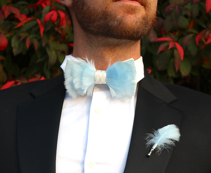 The Skylar- Feather Bow Tie - Jack and Miles 