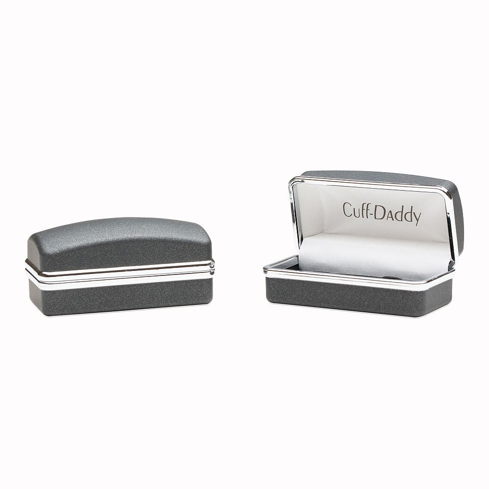 Attorney Lawyer Scales of Justice Silver Black Cufflinks