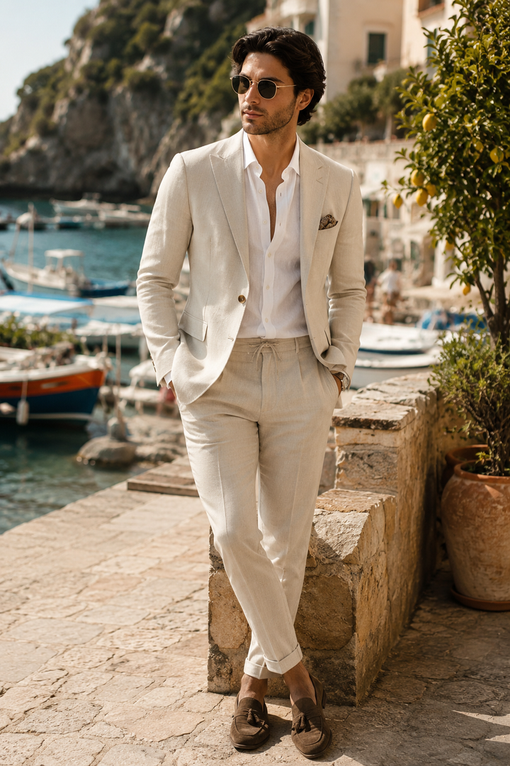 The Bespoke Suit (Beige) - Jack and Miles 