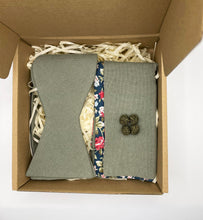 Load image into Gallery viewer, Sage Bow Tie Wedding Set + Pocket Square and cuff links - Jack and Miles 