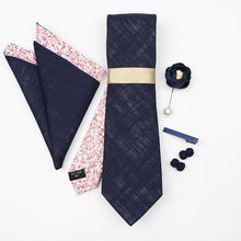 Load image into Gallery viewer, Dark Knight Navy Tie Set - Jack and Miles 