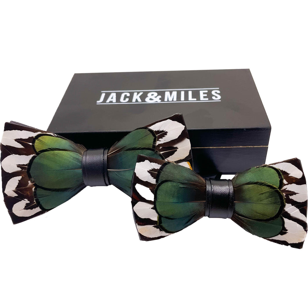Hunter Adult and Kid Feather Tie Set - Jack and Miles 
