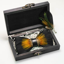 Load image into Gallery viewer, The Axel- Feather Bow Tie - Jack and Miles 