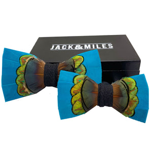 Jayden Adult and Kid Feather Tie Set - Jack and Miles 