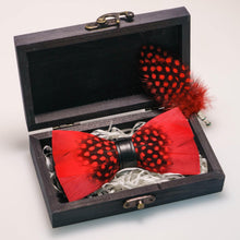 Load image into Gallery viewer, The Jaxon- Feather Bow Tie - Jack and Miles 