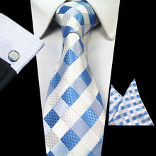 Load image into Gallery viewer, Copy of Tie Cuff Link Collection-  Blue and Gray Checkered - Jack and Miles 