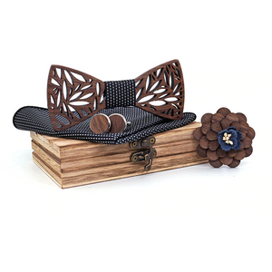 The Luxury Wood Bow Tie Set - Jack and Miles 