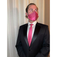 Load image into Gallery viewer, The Pink Polka Dot Silk Tie and Mask - Jack and Miles 
