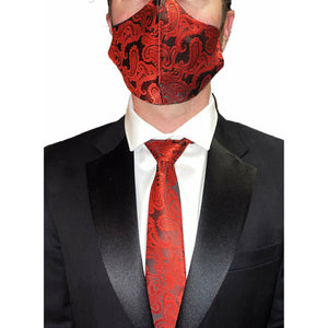 Cardinal Red Paisley and Mask - Jack and Miles 
