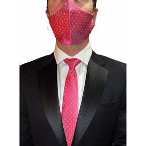 The Pink Polka Dot Silk Tie and Mask - Jack and Miles 