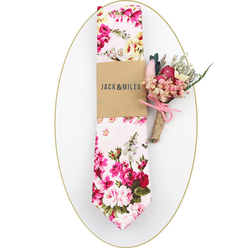 Pink Floral Boutonniere Set - Jack and Miles 