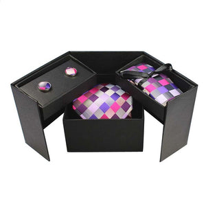 Tie Box Collection- Pink Checkered - Jack and Miles 