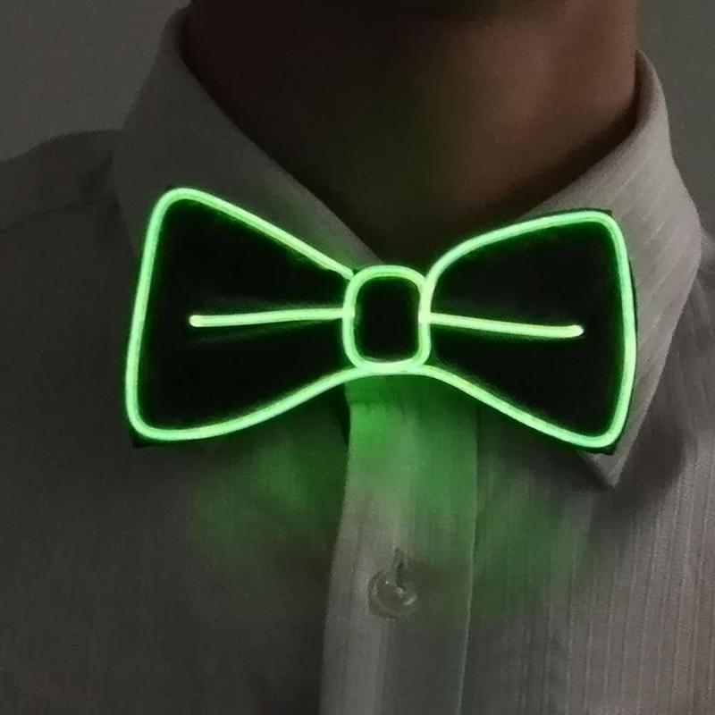 Vabean Light Up Bow Ties - 4 Pack LED Glow Bow Ties For Parties & Events With Adjustable Straps