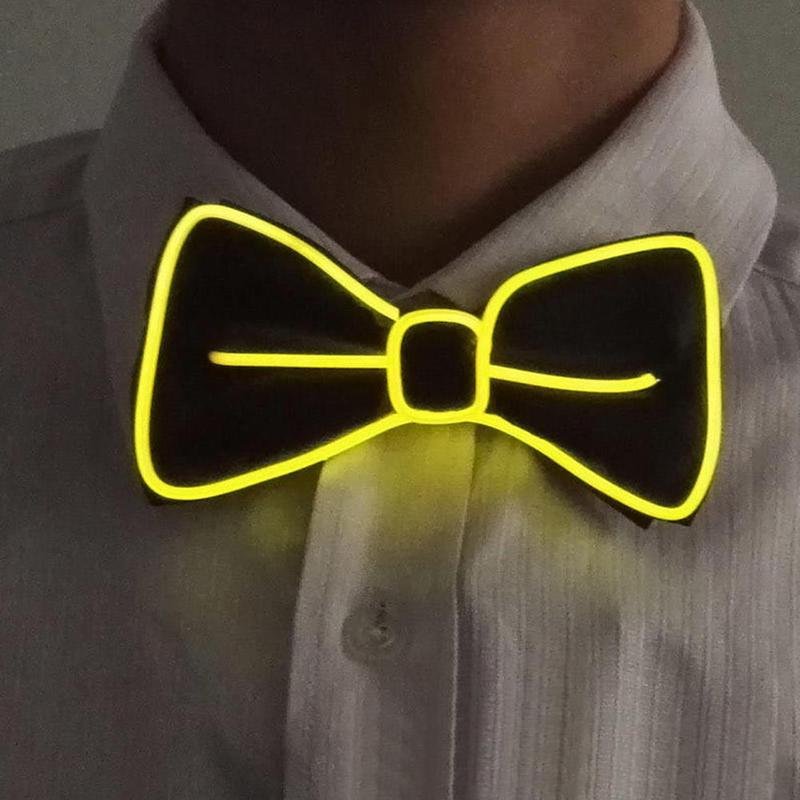 Jeyiour 8 Pcs Neon Bow Tie LED Light Bow Tie Glow Adjustable Bow Ties for  Men Women Neon Accessories Novelty Funny Ties for Rave Party Show Girls  Kids