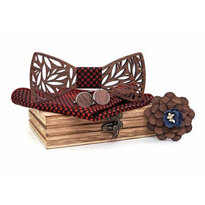 The Luxury Wood Bow Tie Set - Jack and Miles 
