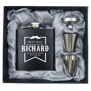 Black Stainless Steel Flask - Jack and Miles 