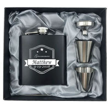 Load image into Gallery viewer, Black Stainless Steel Flask - Jack and Miles 