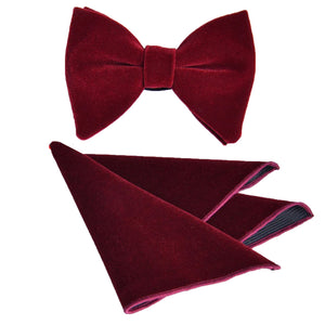 Red Velvet Bow Tie Wedding Set - Jack and Miles 